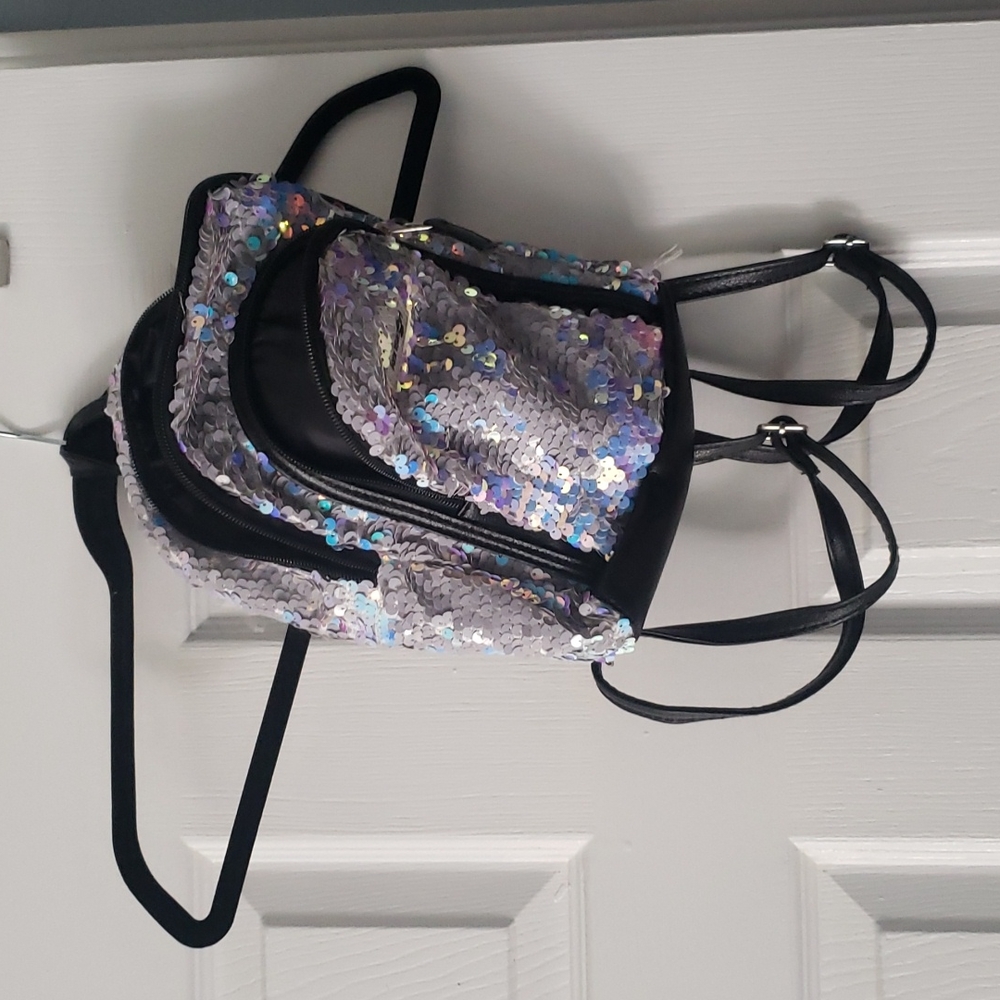 Backpack Silver gliter